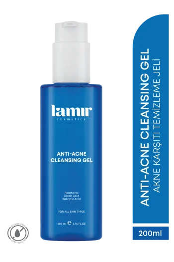 Anti-Akne Yüz Temizleme Jeli 200 ml – Panthenol, Laktik Asit, Salisilik Asit